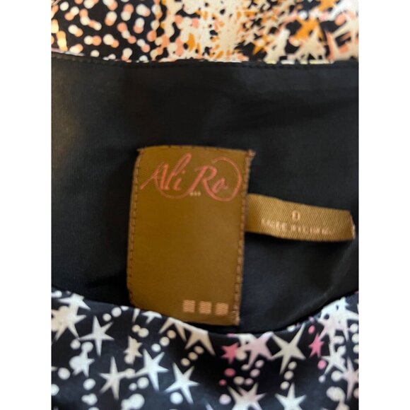 Ali Ro Nordstrom Dress 8 Stars Stretch Silk Short Sleeve Colorburst NWT $250 - Picture 8 of 9